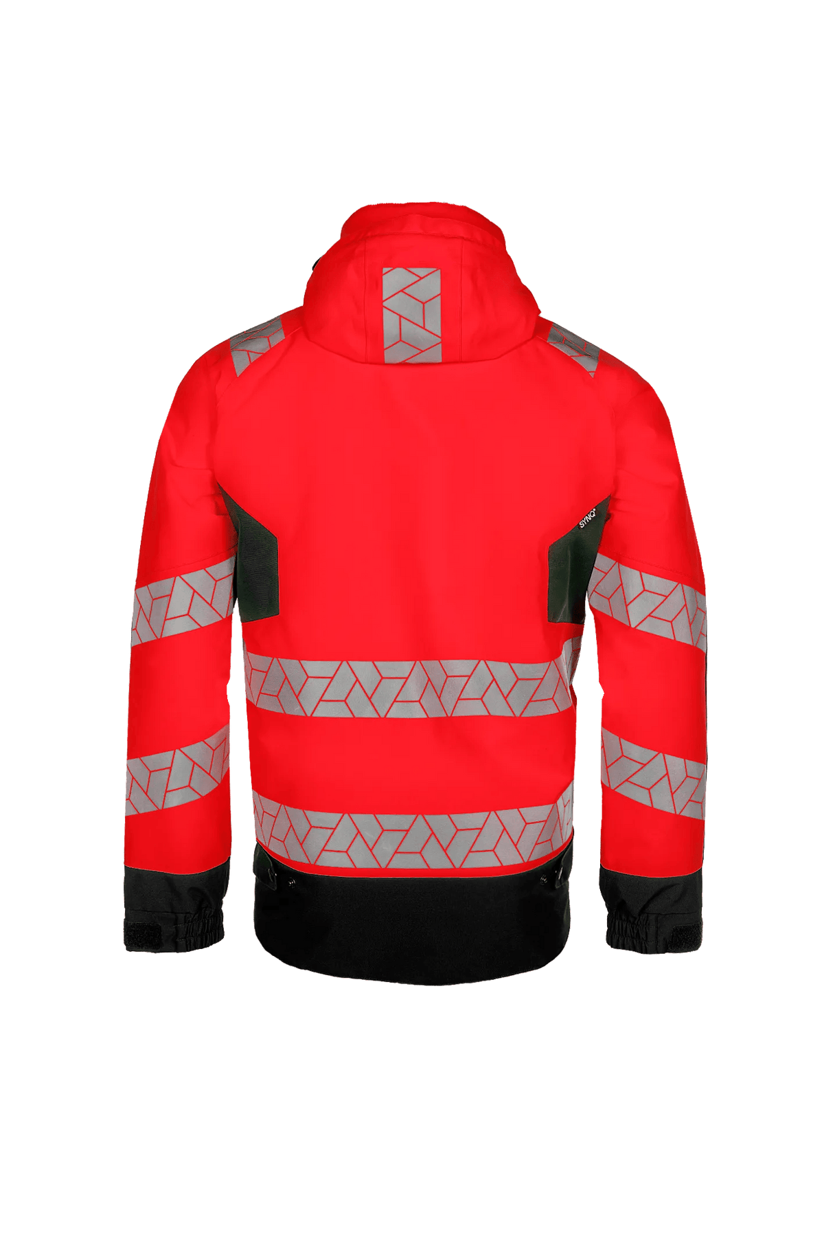 SYNQ Beamer in High-vis red/Black, back view