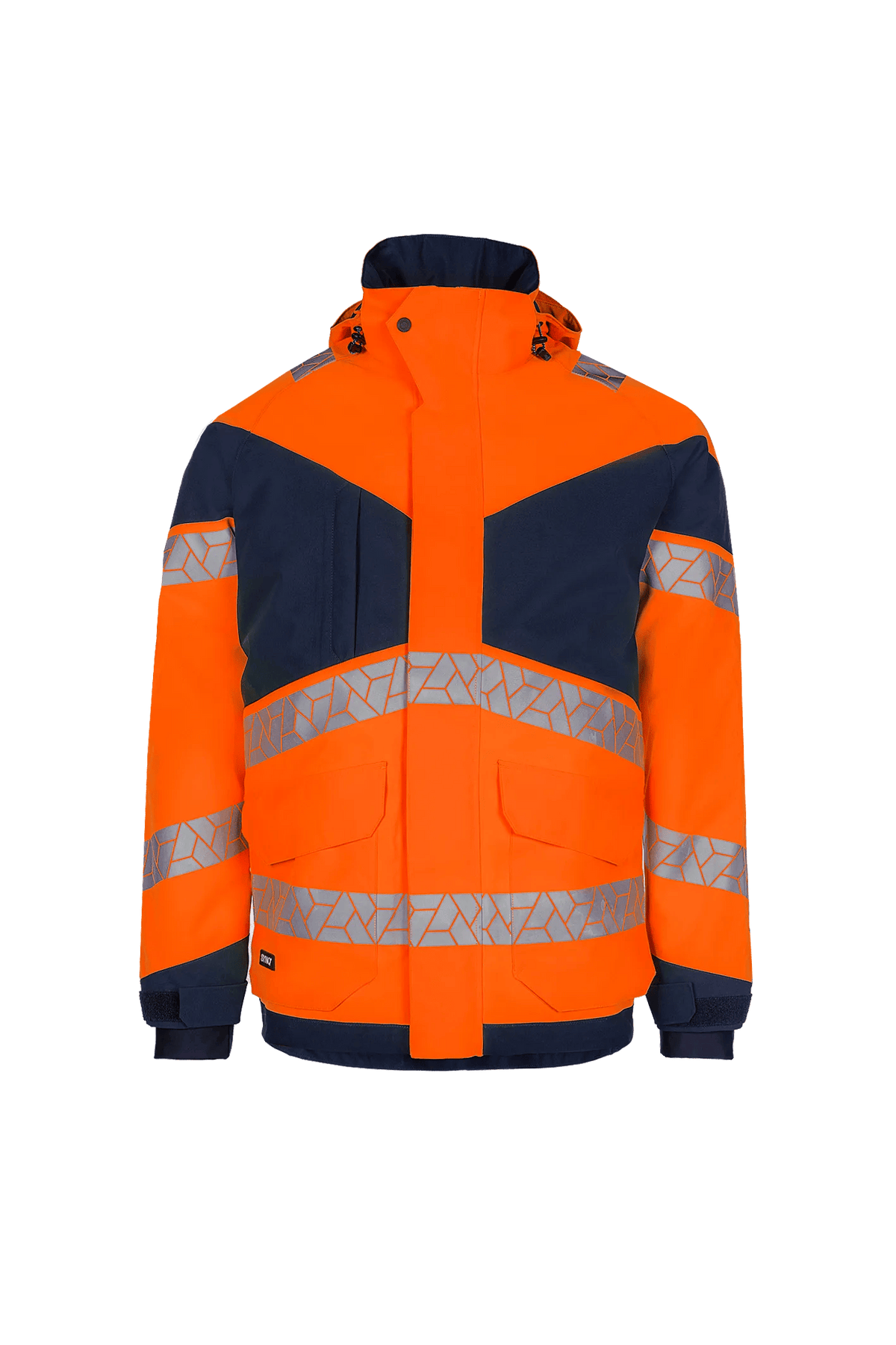 SYNQ Pointout in High-vis orange/Navy blue, front view