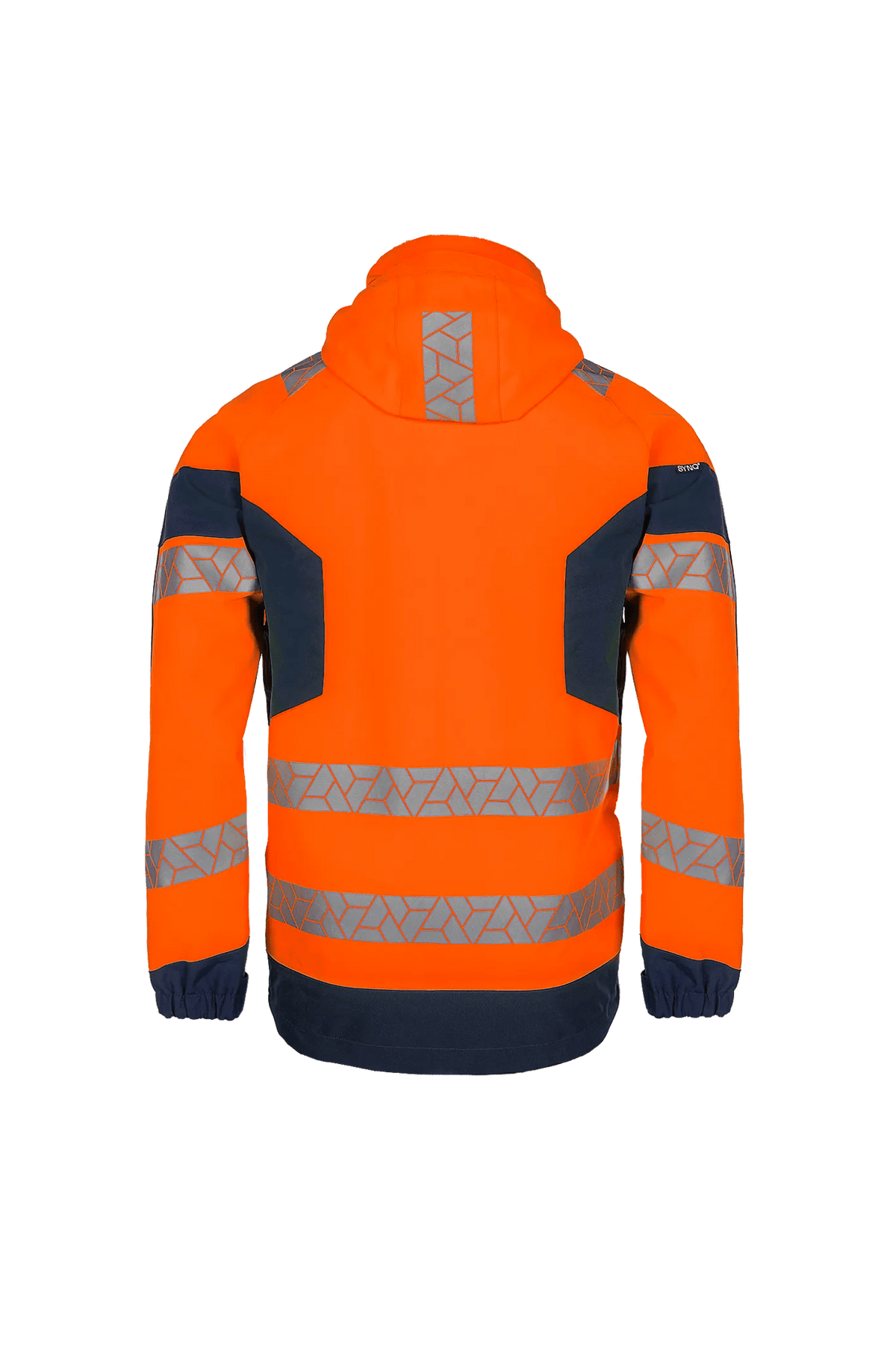 SYNQ Jacklight in High-vis orange/Navy blue, back view
