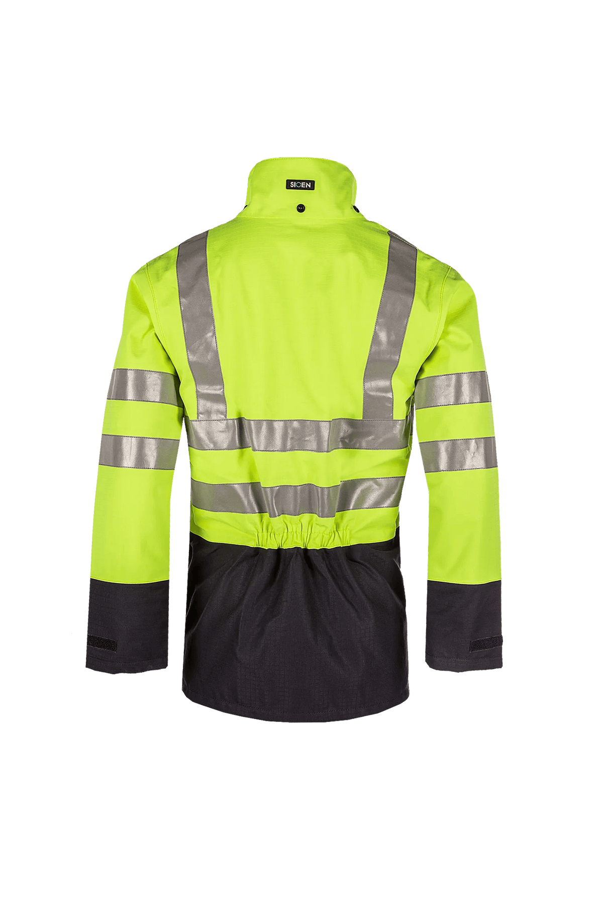 Sioen PRO Nash in High-vis yellow/Navy blue, back view