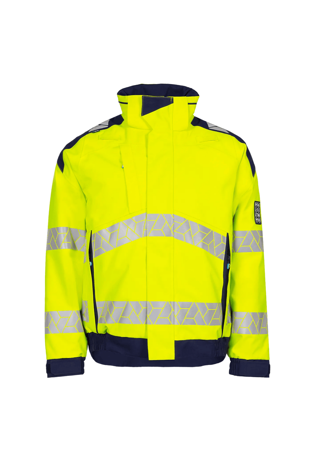 Sioen PRO Berlox in High-vis yellow/Navy blue, front view