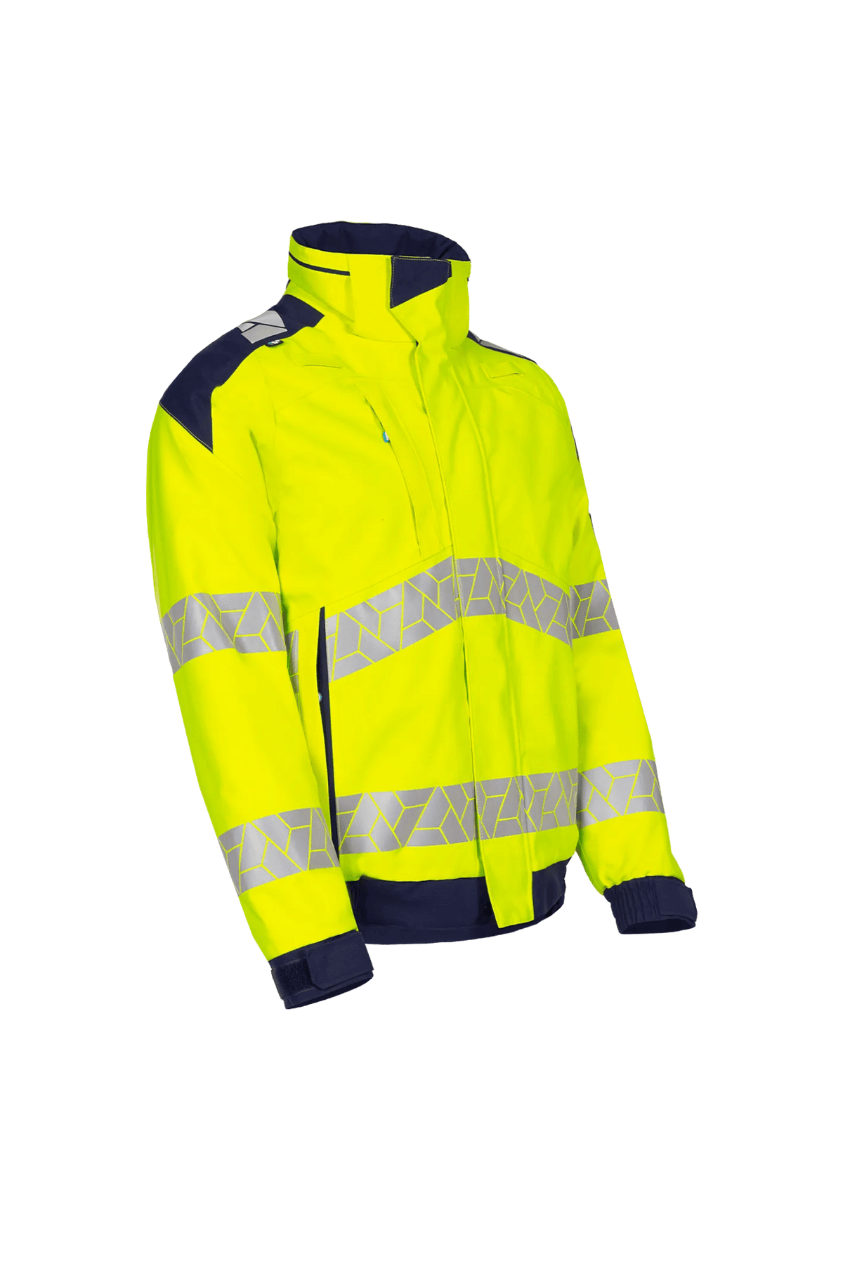 Sioen PRO Berlox in High-vis yellow/Navy blue, side view