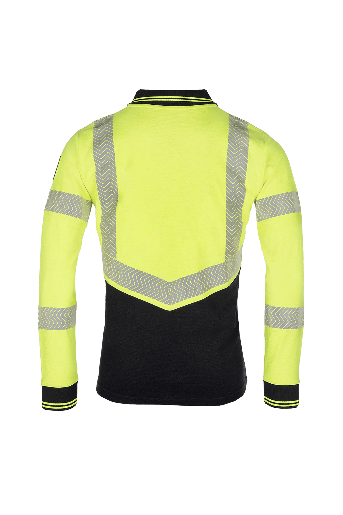 Sioen PRO Epsom in High-vis yellow/Navy blue, back view