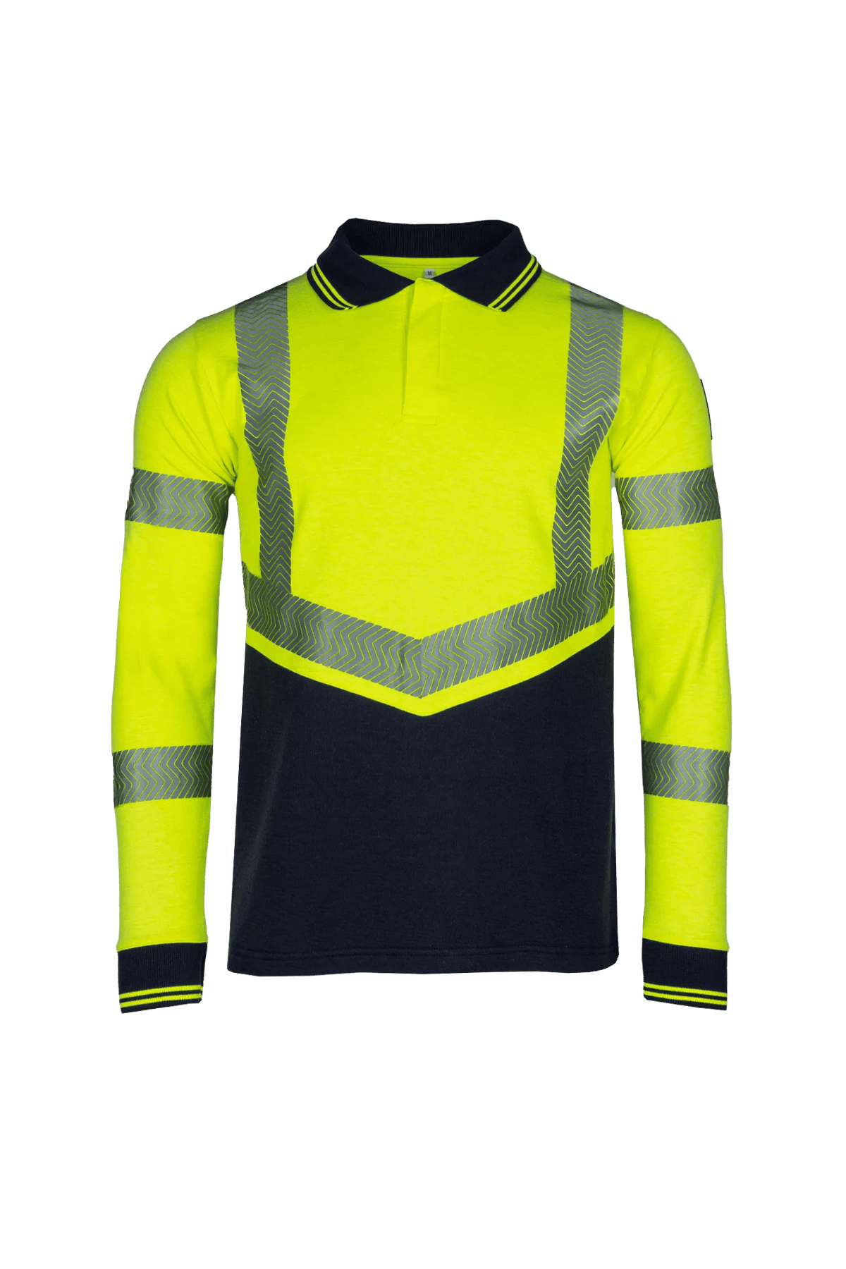 Sioen PRO Epsom in High-vis yellow/Navy blue, front view