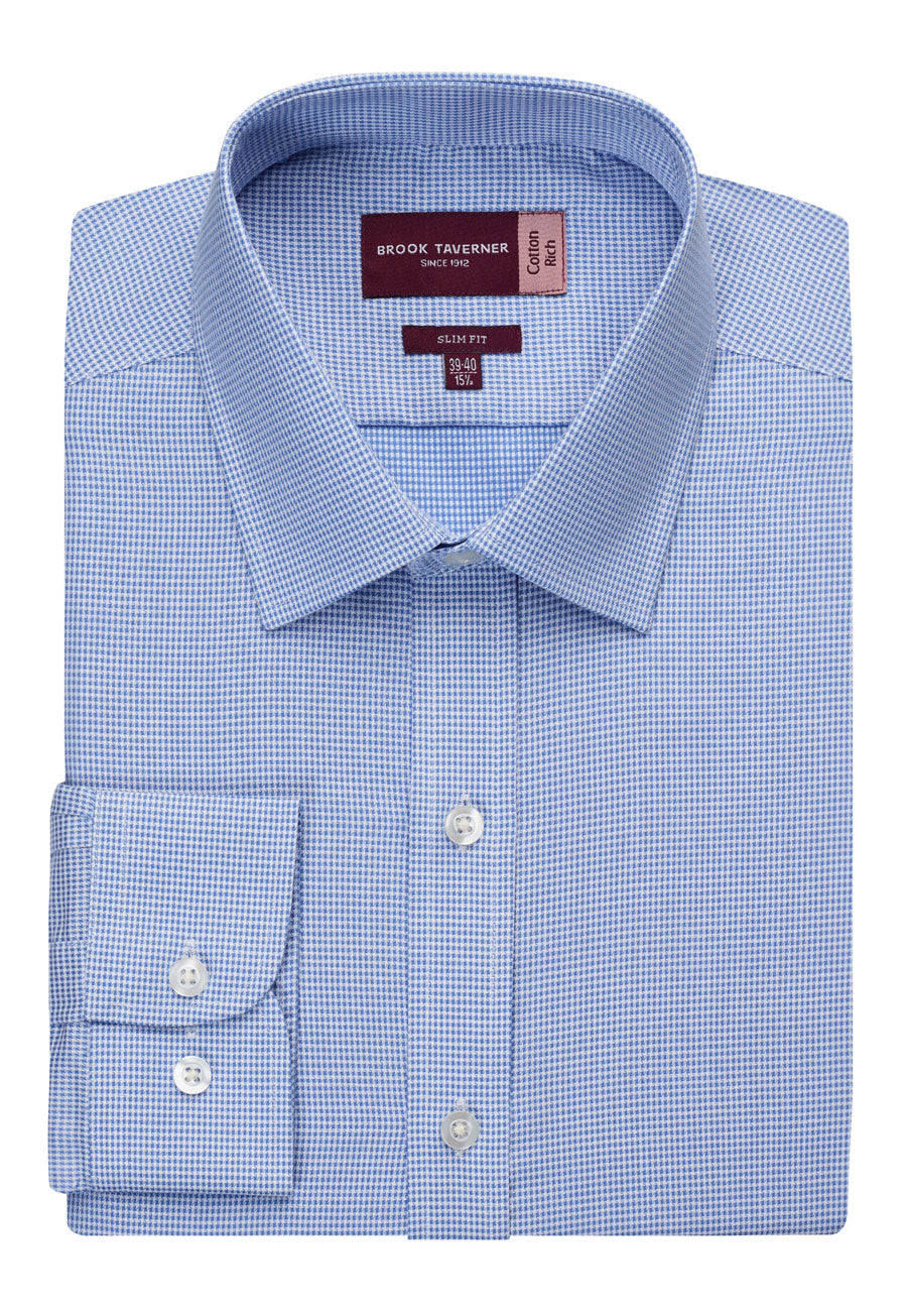 Brook Taverner Monza Shirt in Blu Htooth, main product image