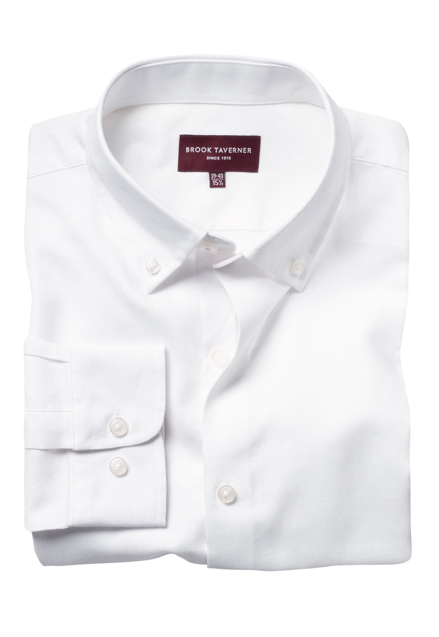 Brook Taverner Toronto Shirt in White, main product image