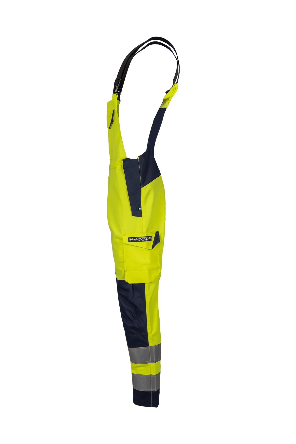 Sioen PRO B-Anser in High-vis yellow/Navy blue, side view
