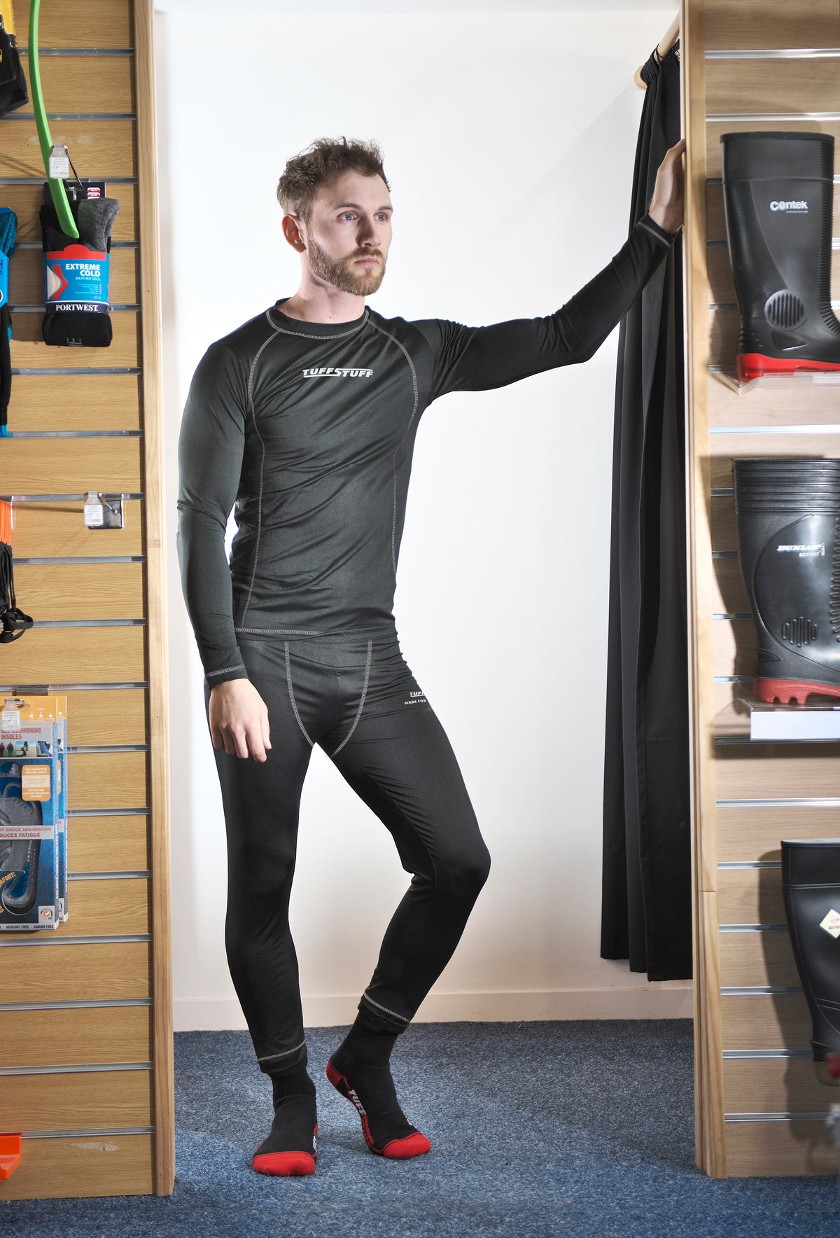 Tuffstuff 808 Basewear Long Sleeve T-Shirt in Black, image 3