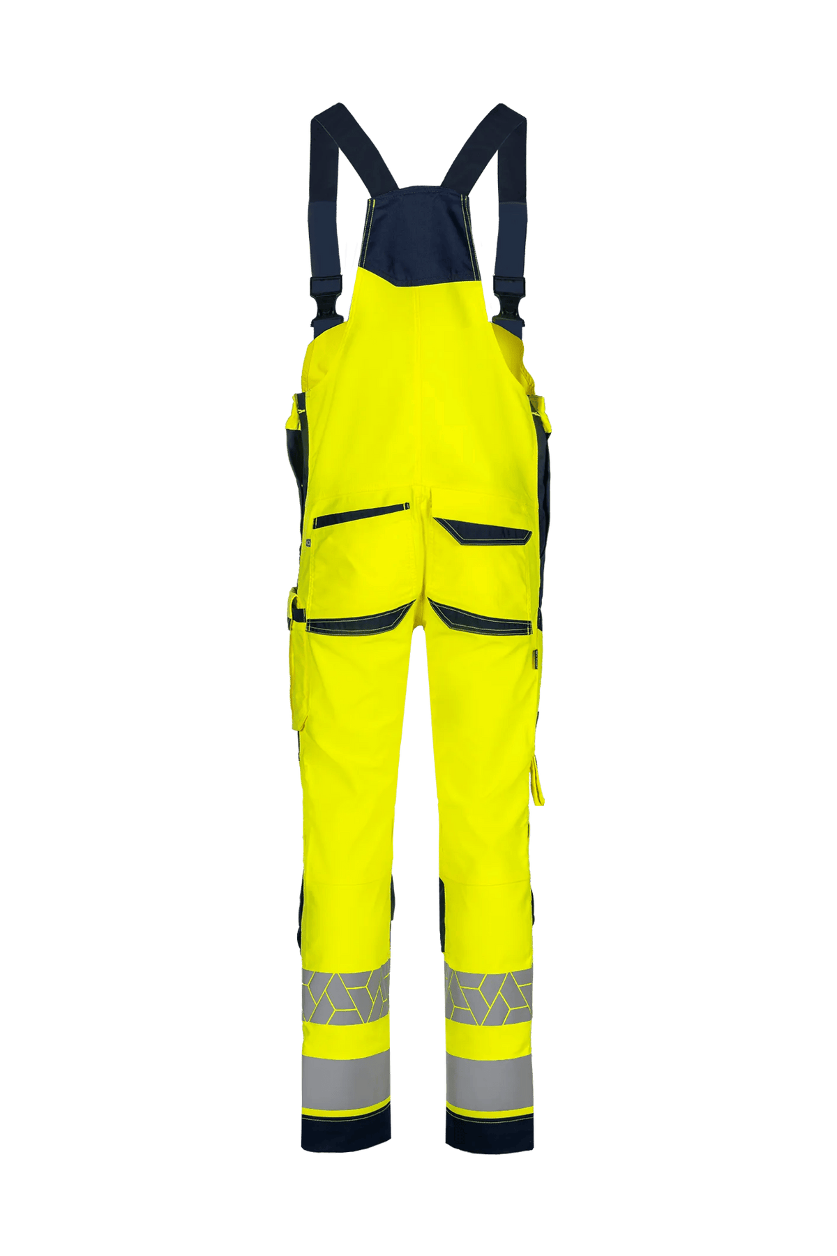 SYNQ Behold in High-vis yellow/Navy blue, back view