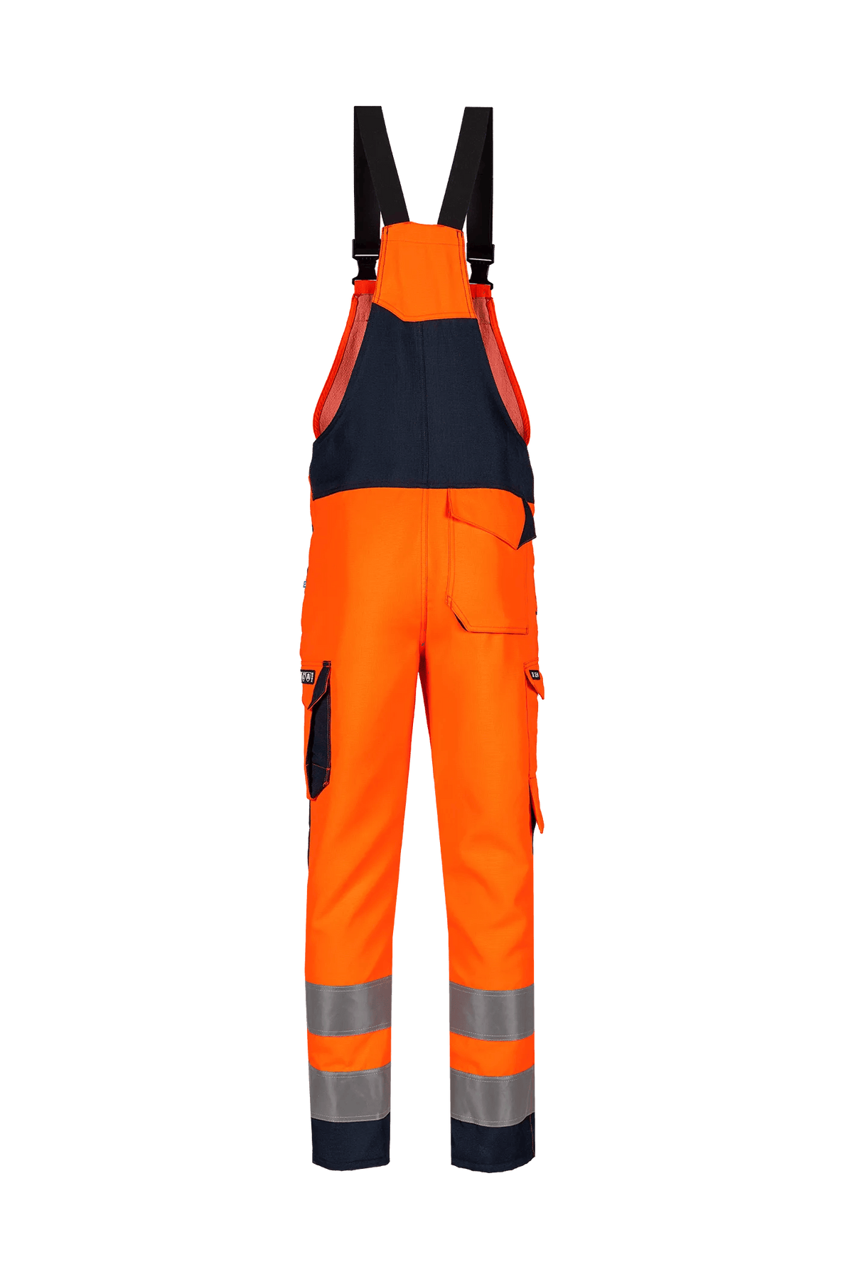 Sioen PRO B-Stribor in High-vis orange/Navy blue, back view