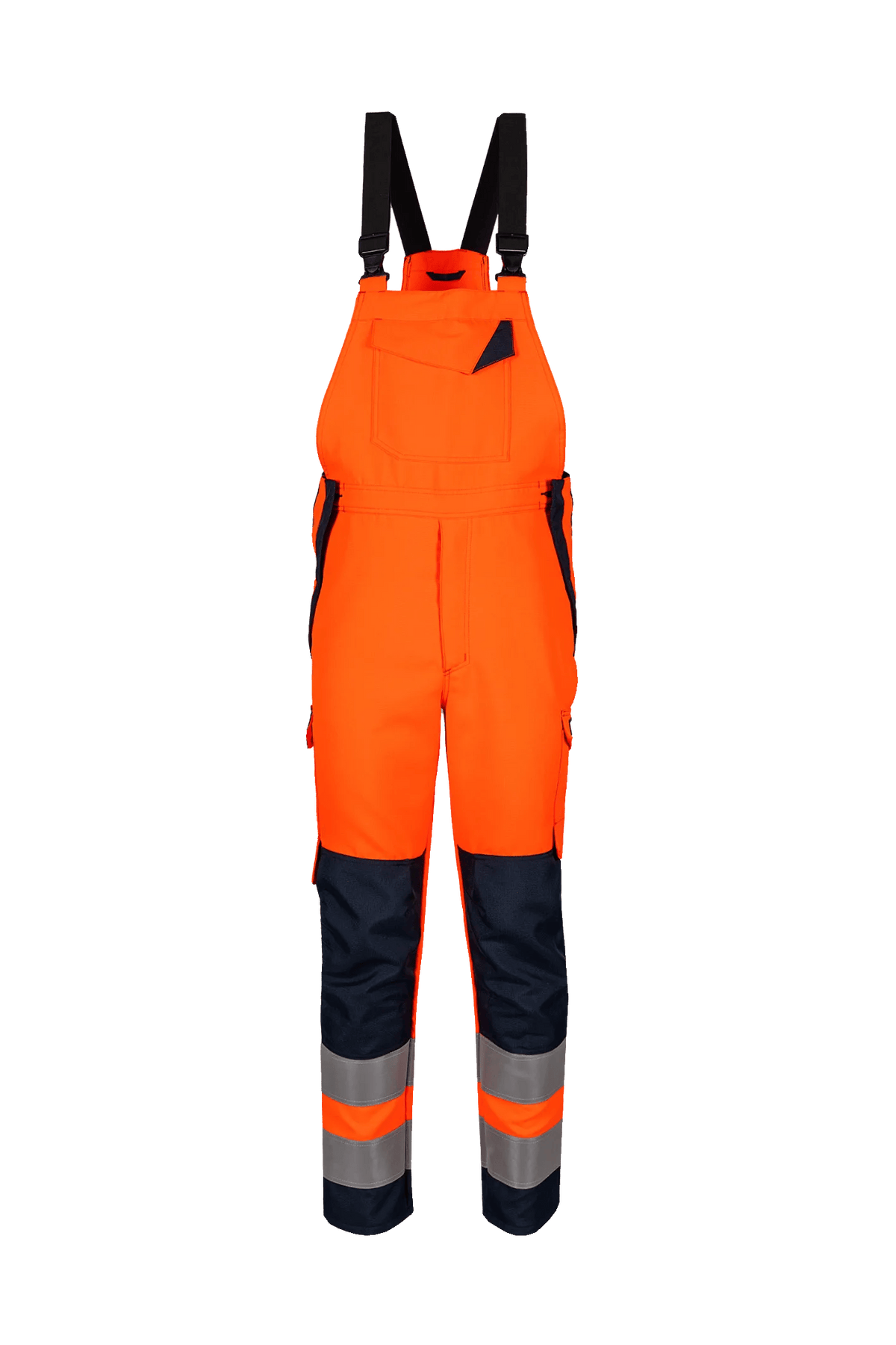 Sioen PRO B-Stribor in High-vis orange/Navy blue, front view