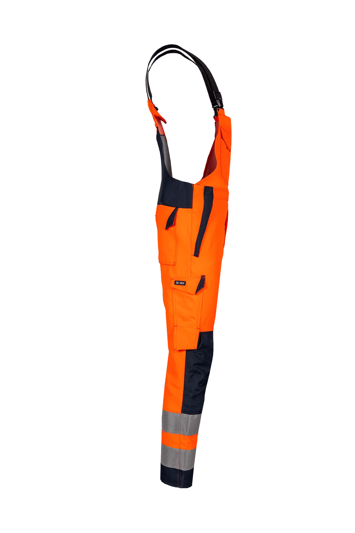 Sioen PRO B-Stribor in High-vis orange/Navy blue, side view