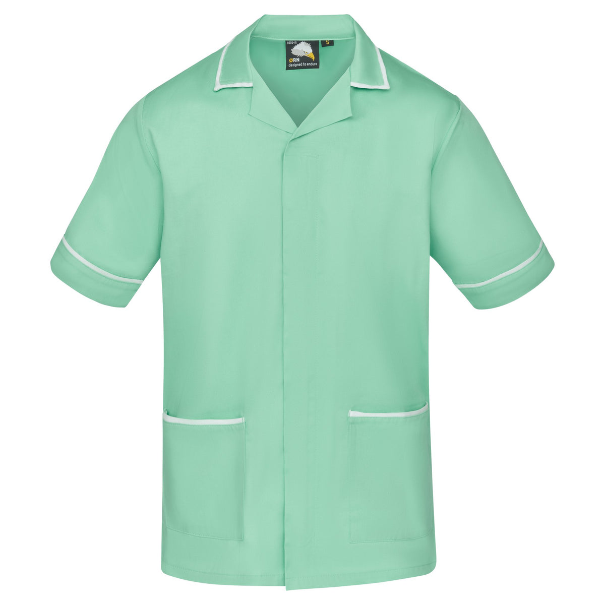 Orn Darwin Male Tunic - Eau De Nil - White - Front