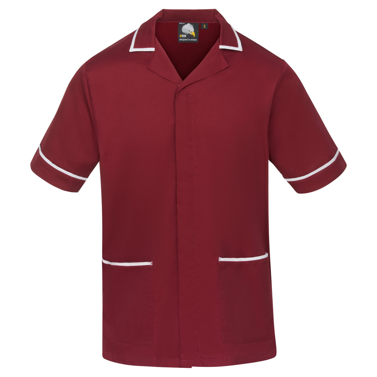 Orn Darwin Male Tunic - Maroon - White - Front