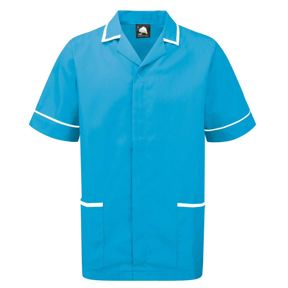 Orn Darwin Male Tunic - Teal - White - front