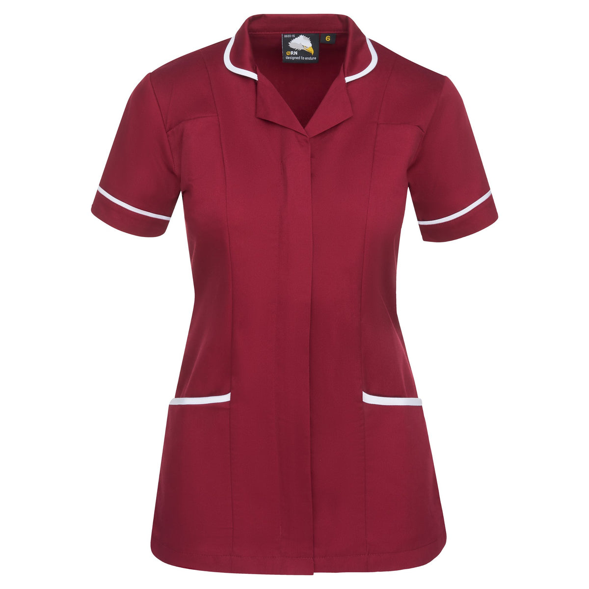 Orn Florence Classic Tunic - Maroon - White - front