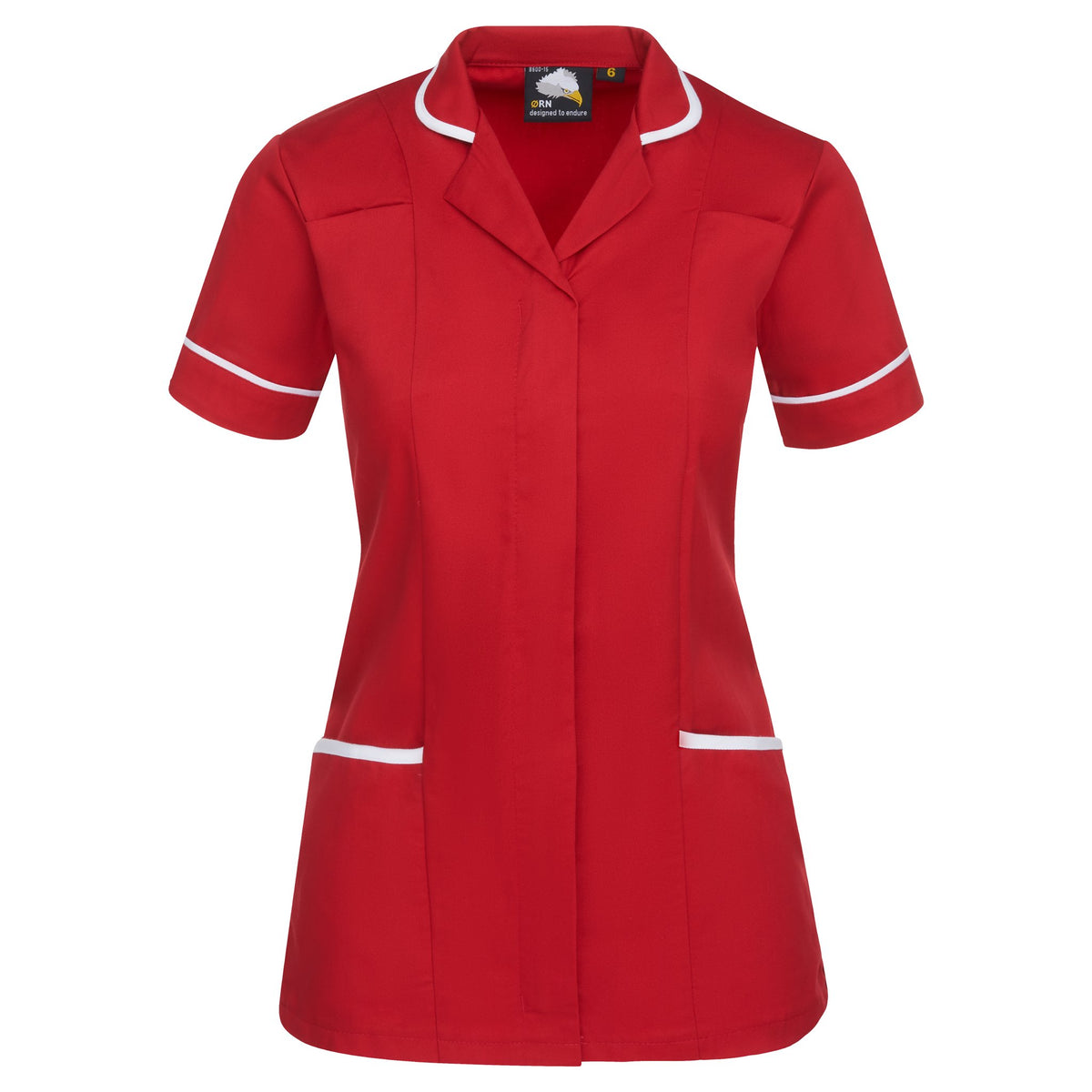 Orn Florence Classic Tunic - Red - White - Front