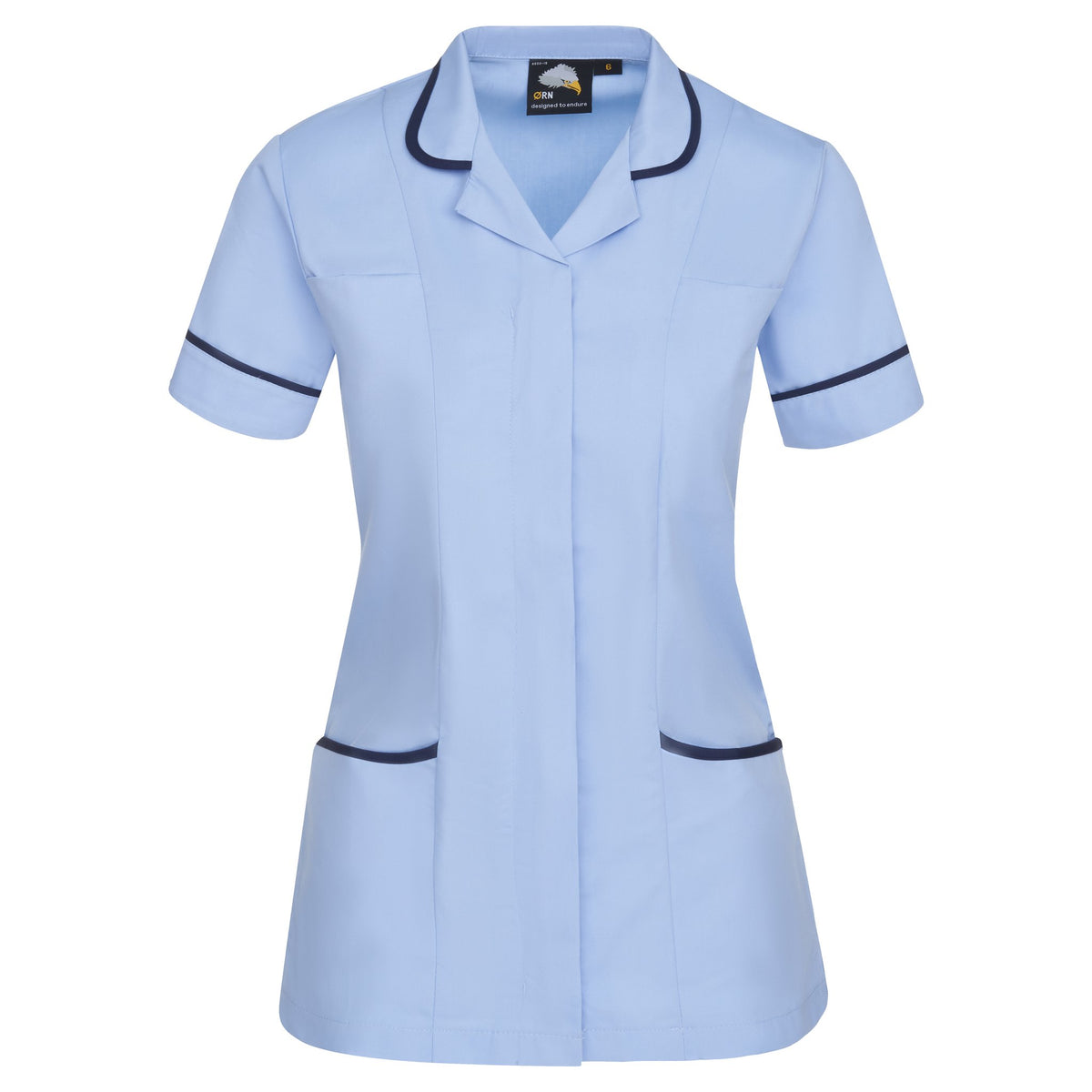 Orn Florence Classic Tunic - Sky - Navy - Front