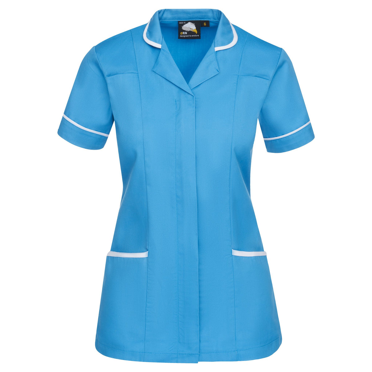Orn Florence Classic Tunic - Teal - White - Front