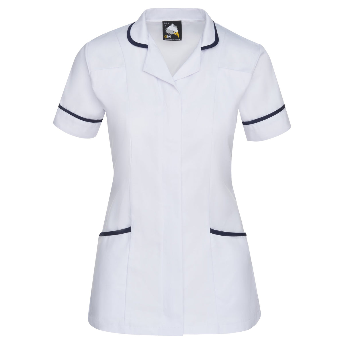 Orn Florence Classic Tunic - White - Navy - front