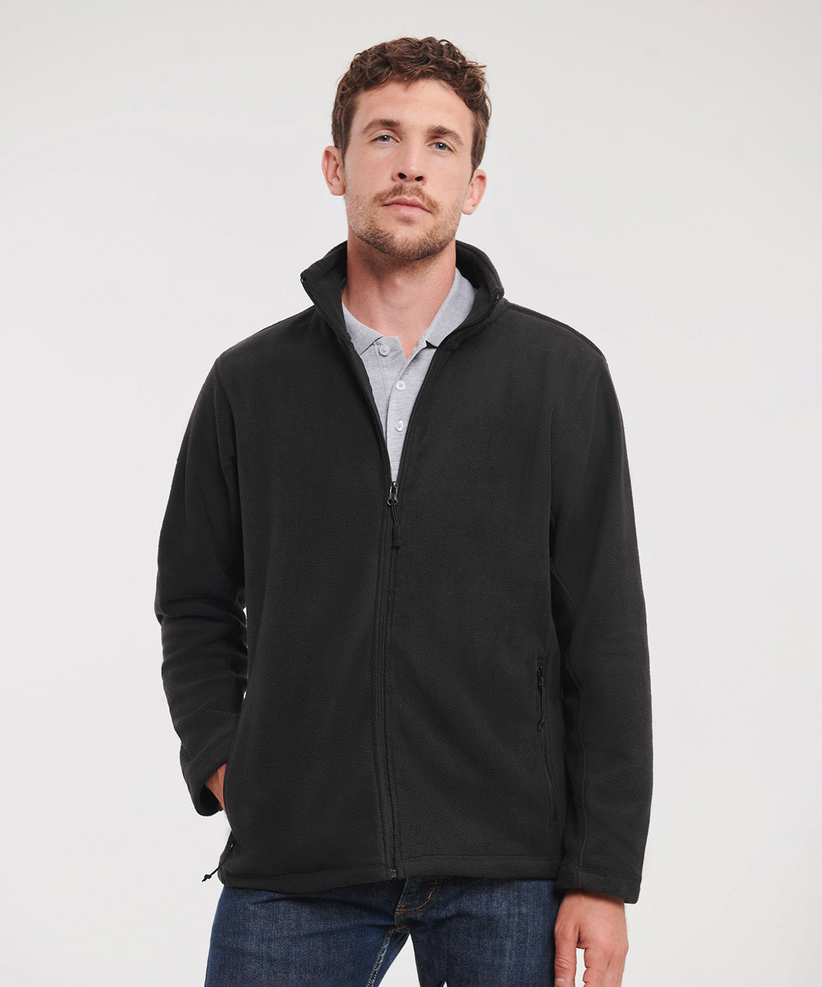 Russell Athletic Full-zip outdoor fleece, lifestyle photo