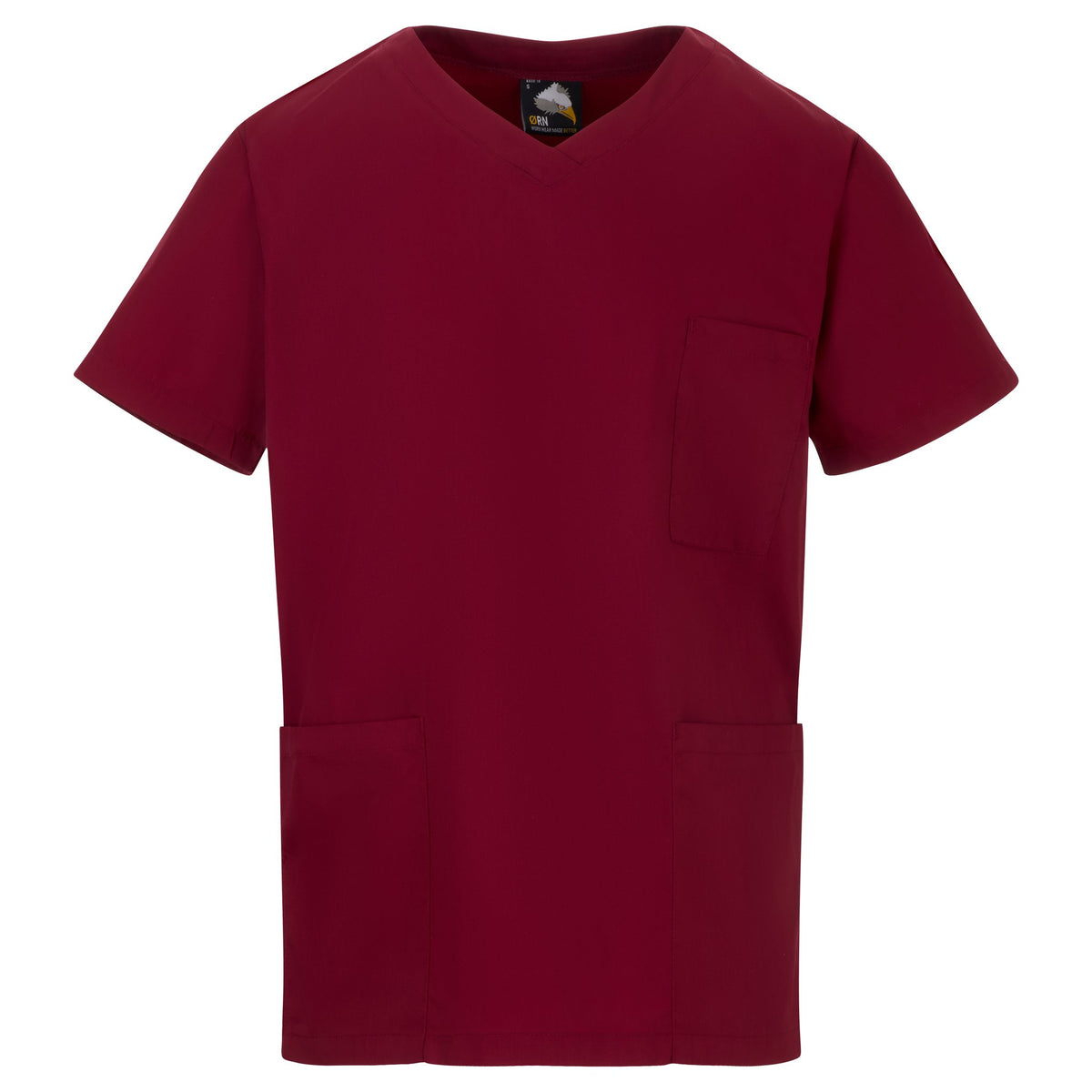 Orn Scrub Top - Maroon - front