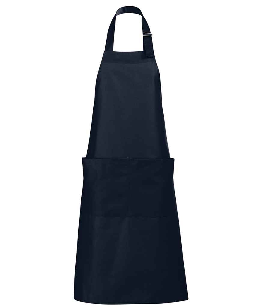 SOL'S Gala Long Bib Apron in Navy, front view