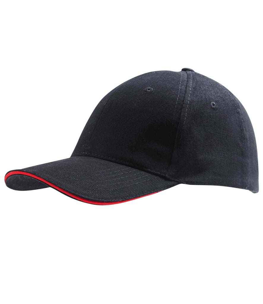SOL'S Buffalo Cap in Black/Red, front view