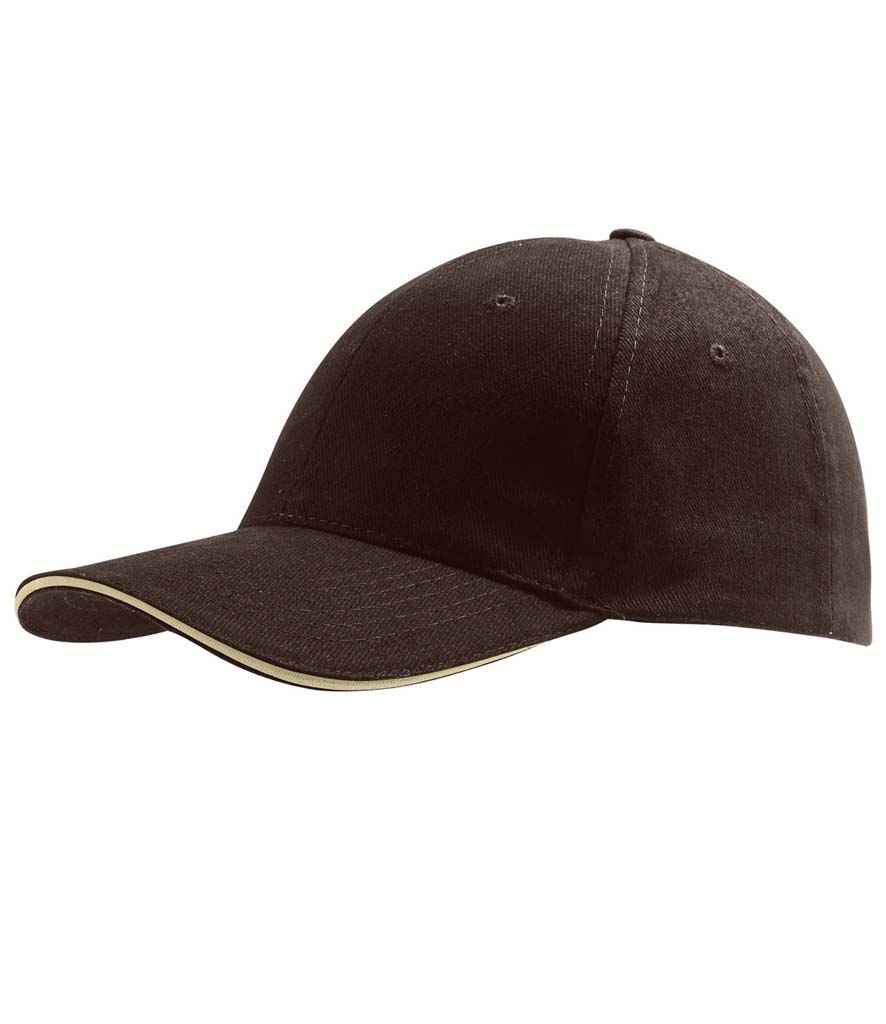 SOL'S Buffalo Cap in Chocolate/Beige, front view