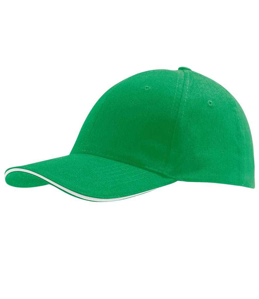 SOL'S Buffalo Cap in Kelly Green/White, front view