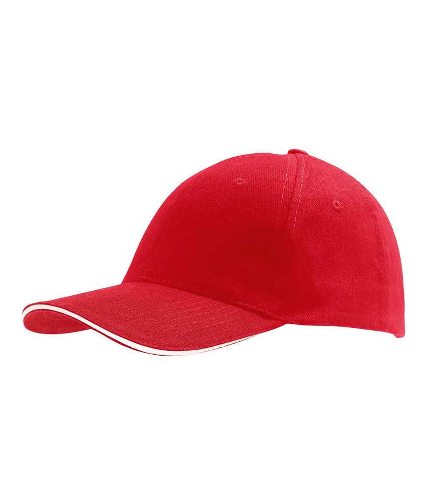 SOL'S Buffalo Cap in Red/White, front view