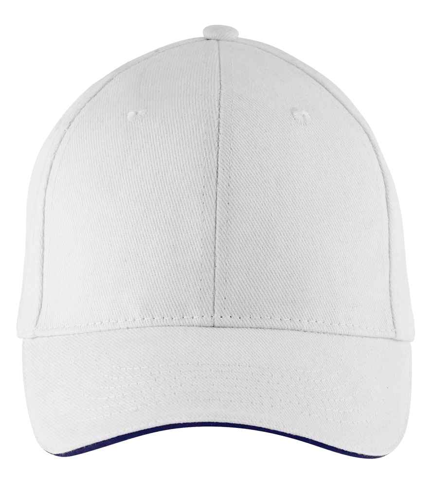 SOL'S Buffalo Cap in White/Navy, front view