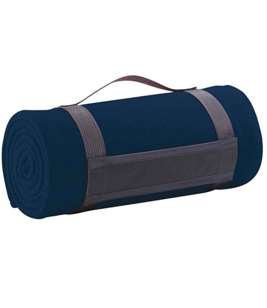 SOL'S Plaid Fleece Blanket in French Navy, front view