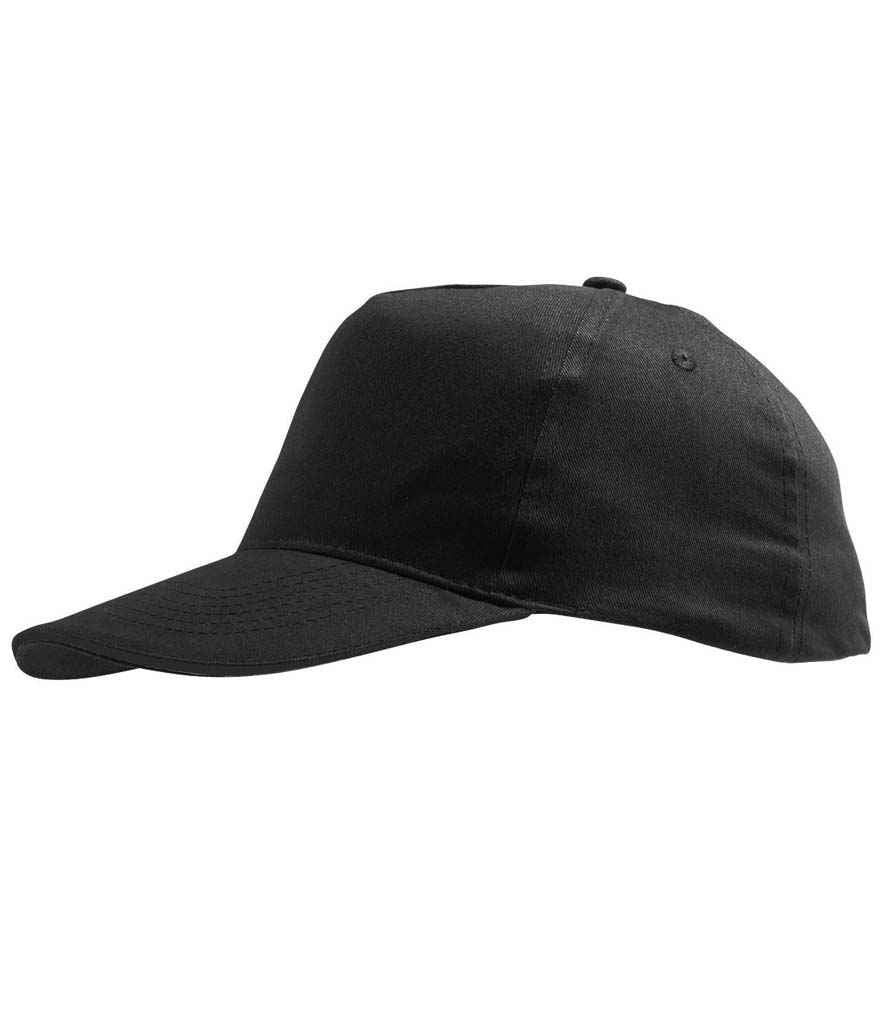 SOL'S Kids Sunny Cap in Black, front view