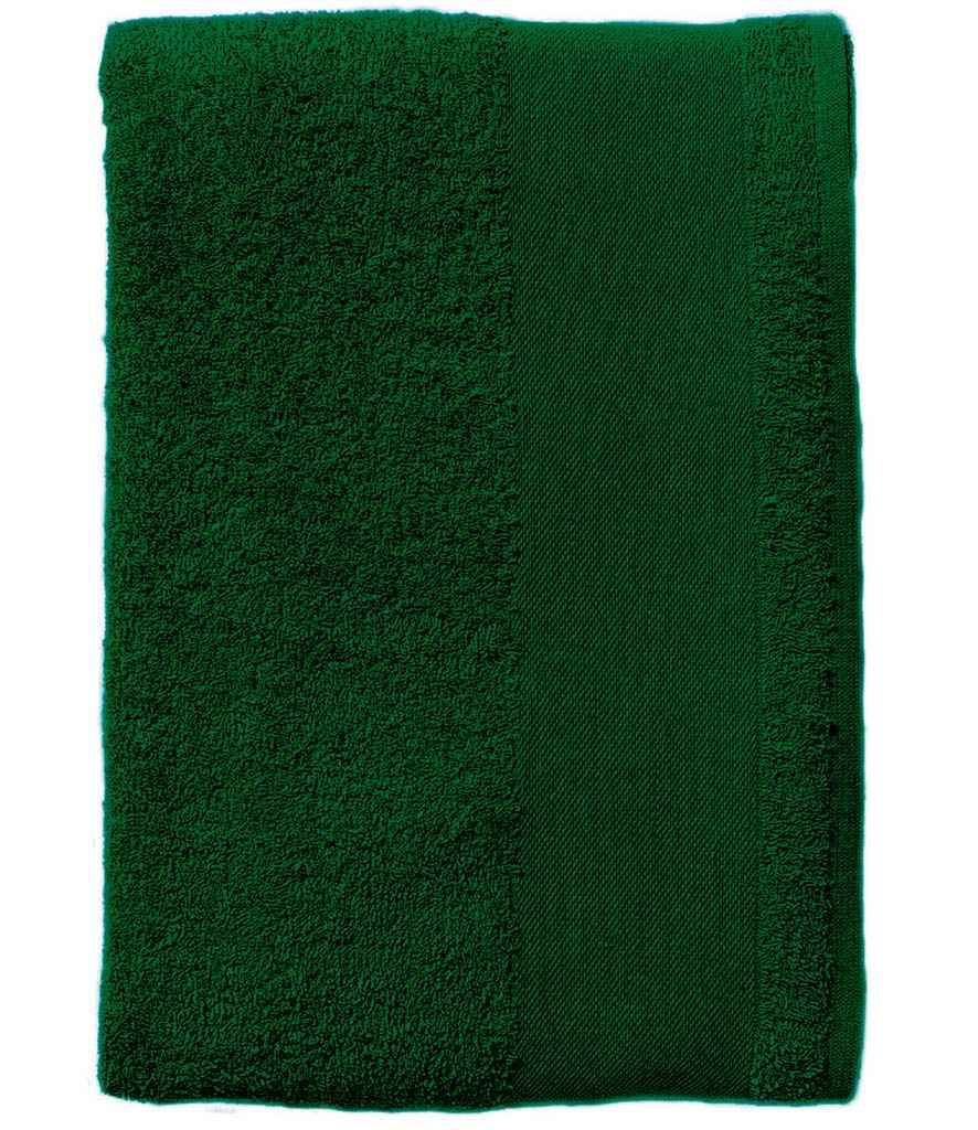 SOL'S Island 70 Bath Towel in Bottle Green, front view