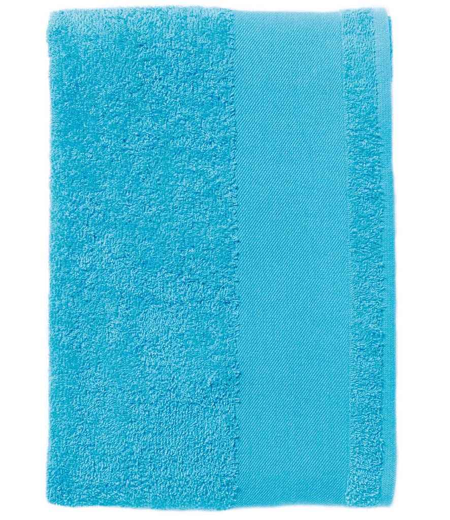 SOL'S Island 70 Bath Towel in Turquoise Blue, front view