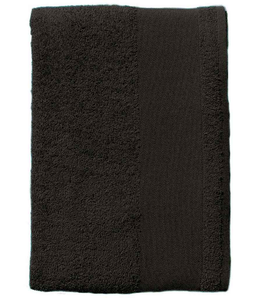 SOL'S Island 30 Guest Towel in Black, front view