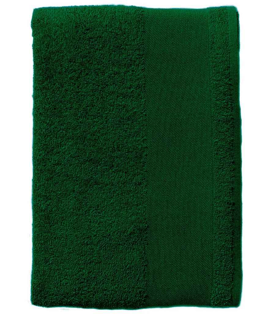 SOL'S Island 30 Guest Towel in Bottle Green, front view
