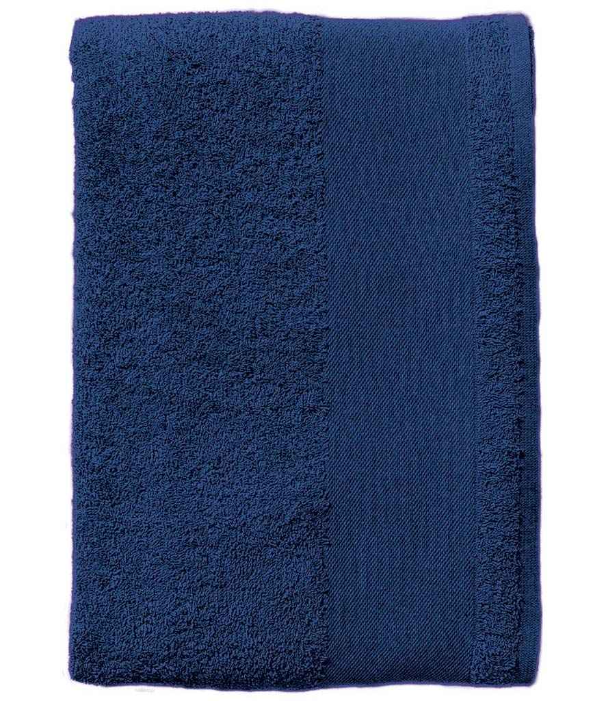 SOL'S Island 30 Guest Towel in French Navy, front view