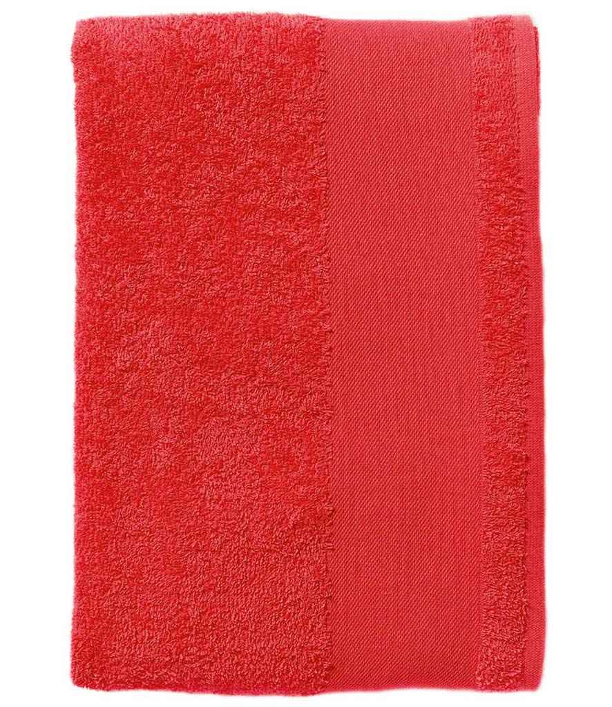 SOL'S Island 30 Guest Towel in Red, front view