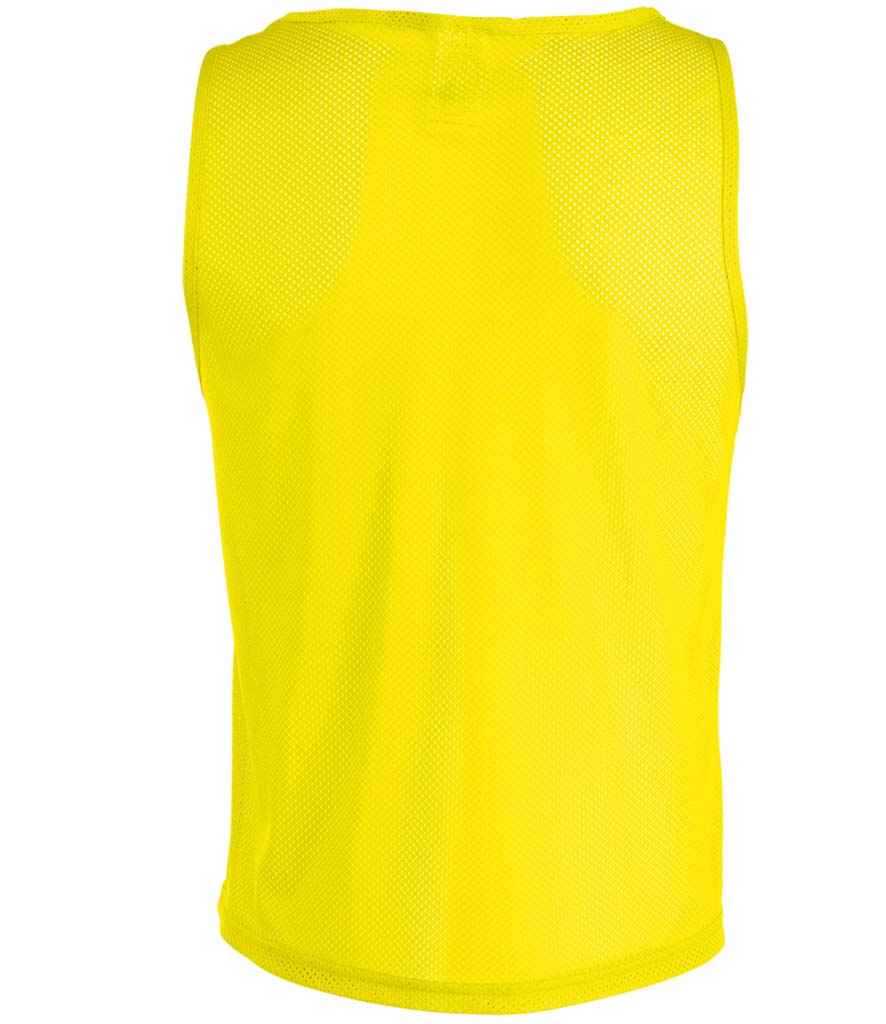 SOL'S Anfield Bib in Lemon, back view