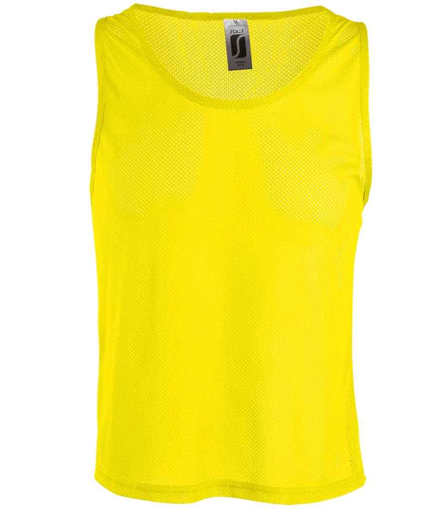 SOL'S Anfield Bib in Lemon, front view