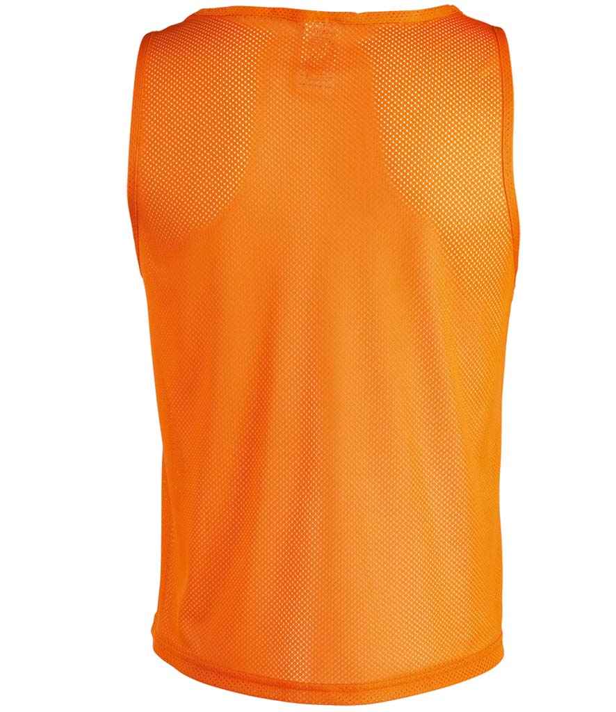SOL'S Anfield Bib in Orange, back view