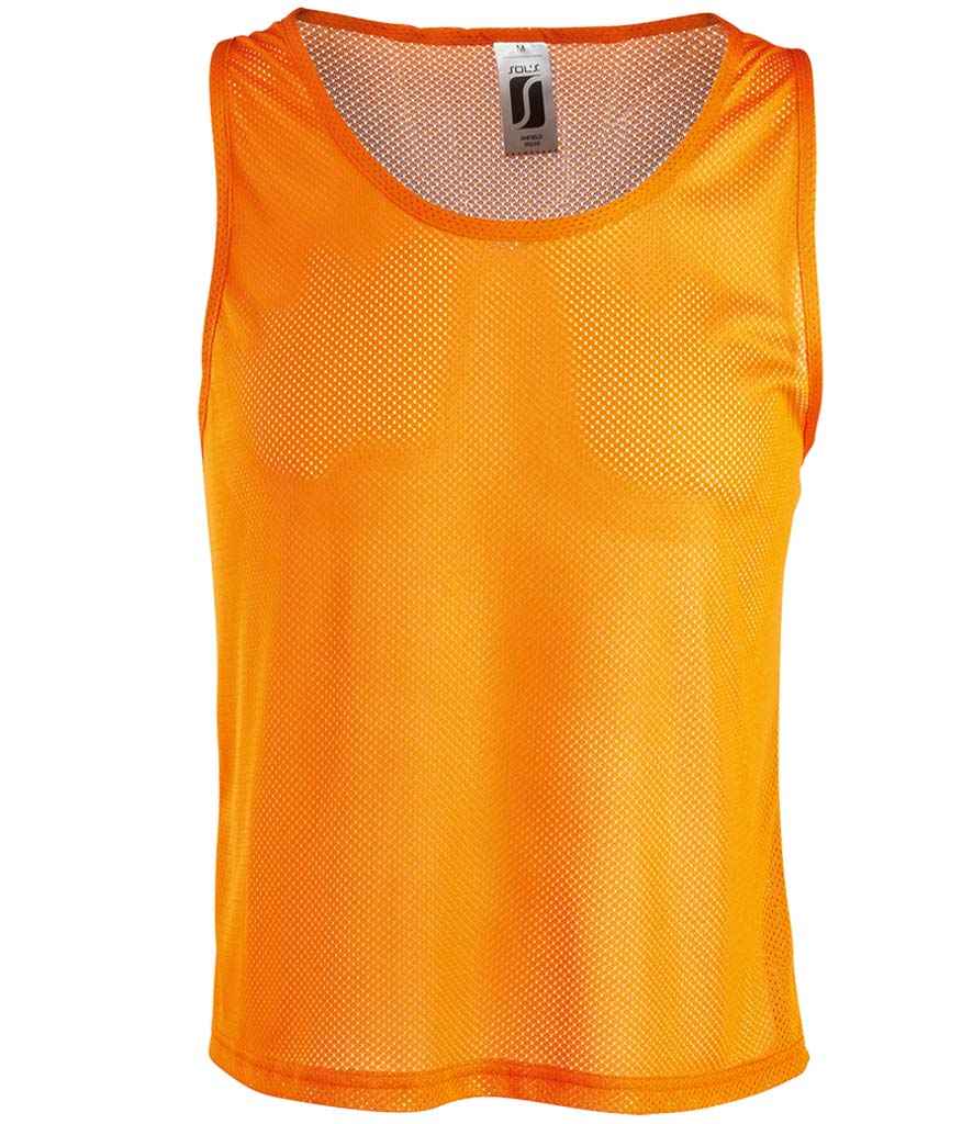 SOL'S Anfield Bib in Orange, front view
