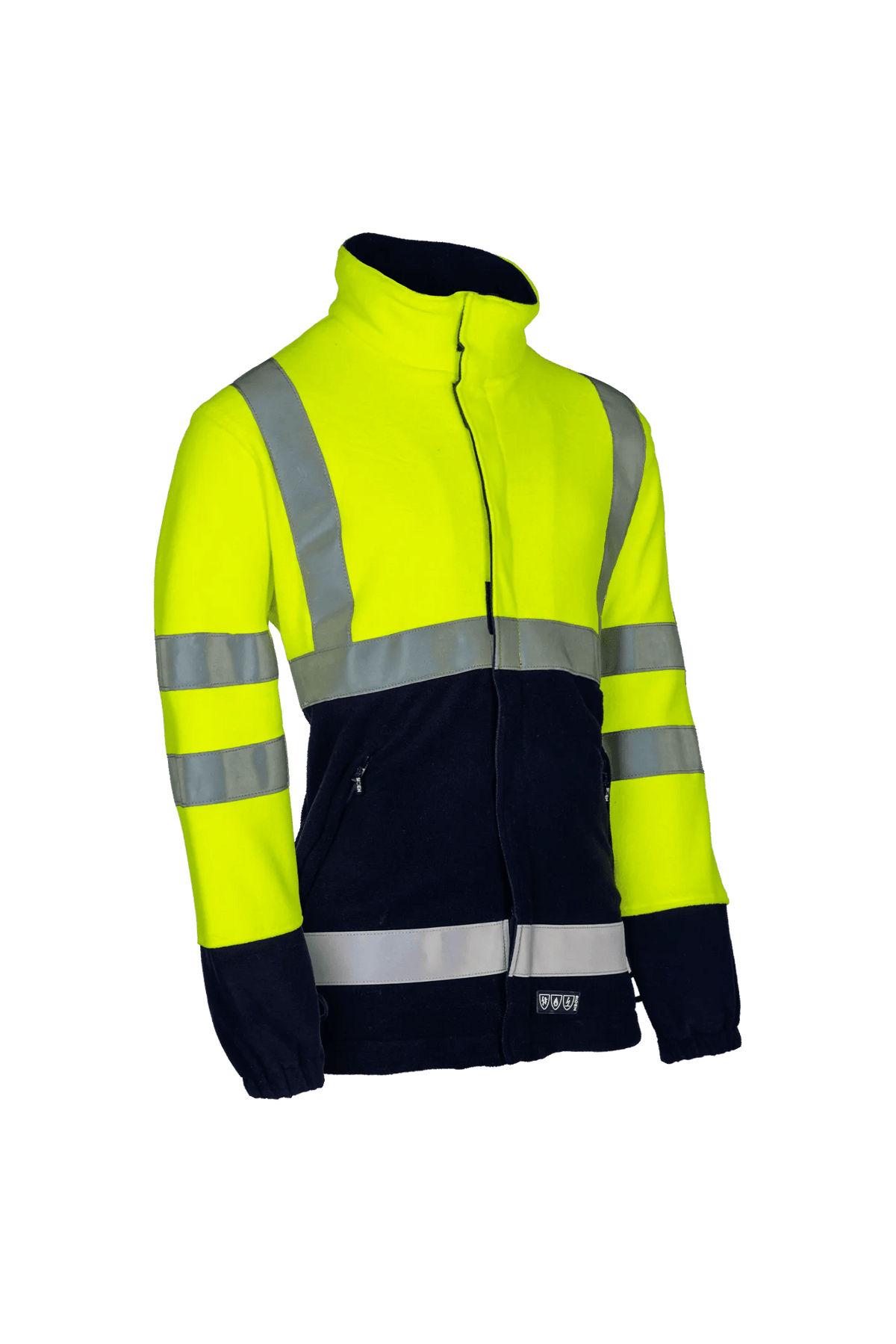 Sioen PRO Arlier in High-vis yellow/Navy blue, side view