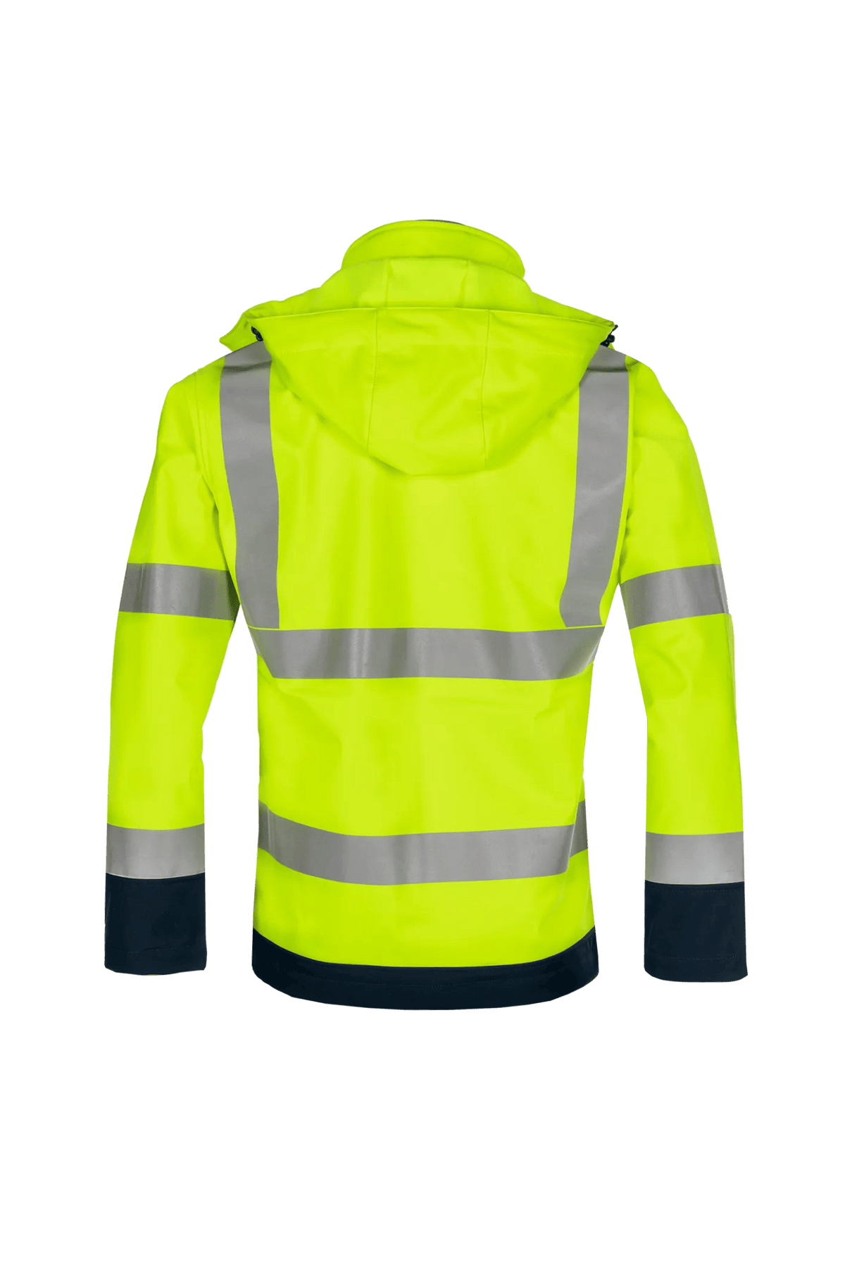 Sioen Fuller in High-vis yellow/Blue, back view