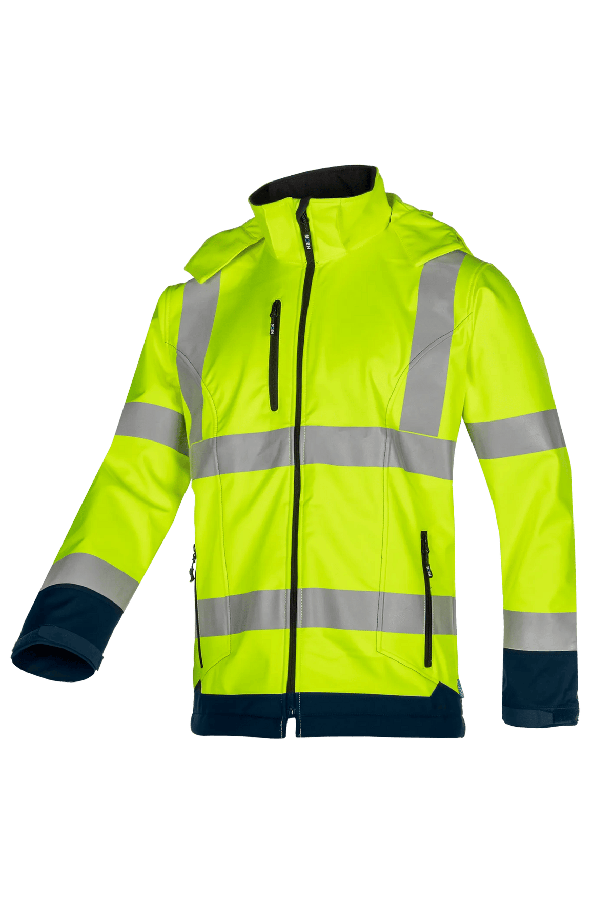 Sioen Fuller in High-vis yellow/Blue, side view