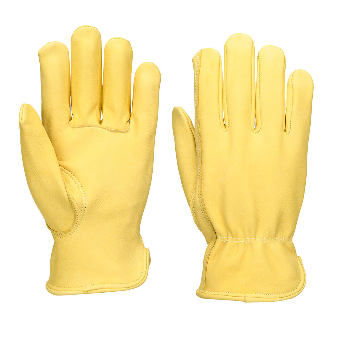 Portwest Leather Driver 100 Cow Grain Glove in Beige, main product image