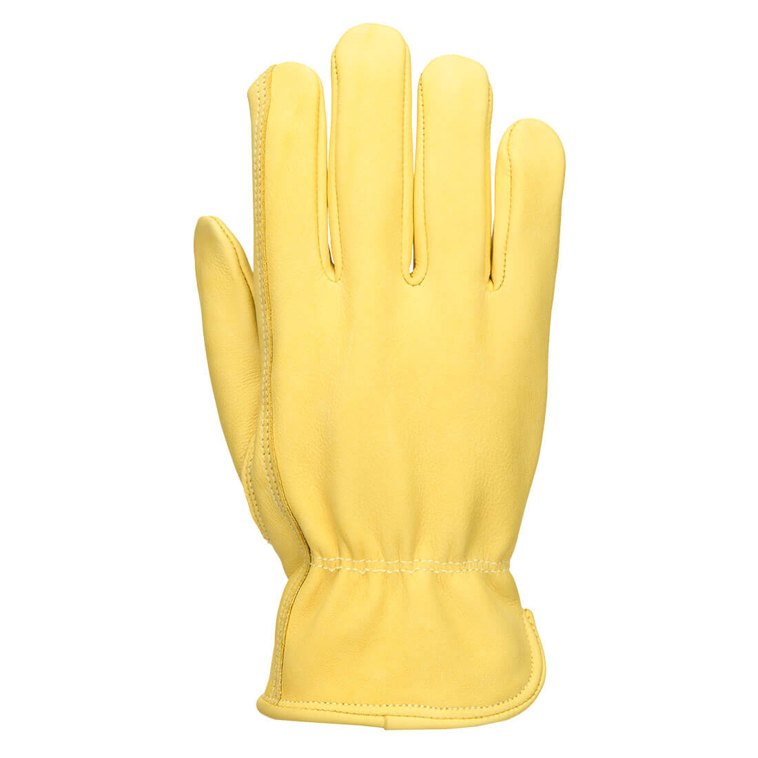 Portwest A270 Leather Driver 100 Cow Grain Glove in Beige, back view