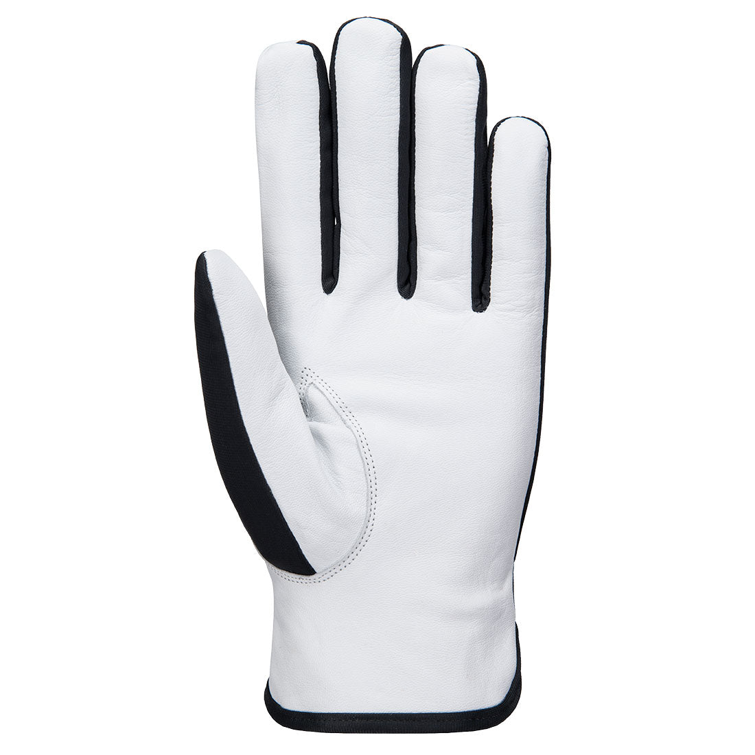 Portwest A281 Mechanic 120 Leather Palm Glove in Grey, back view